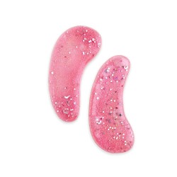 Parches hidratantes de gel con purpurina rosa para ojos-IDC-56147-IDC Institute
