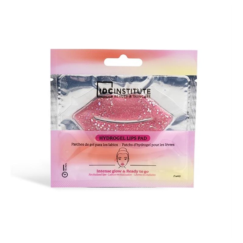 Parches hidratantes de gel con purpurina rosa para labios-IDC-56150-IDC Institute