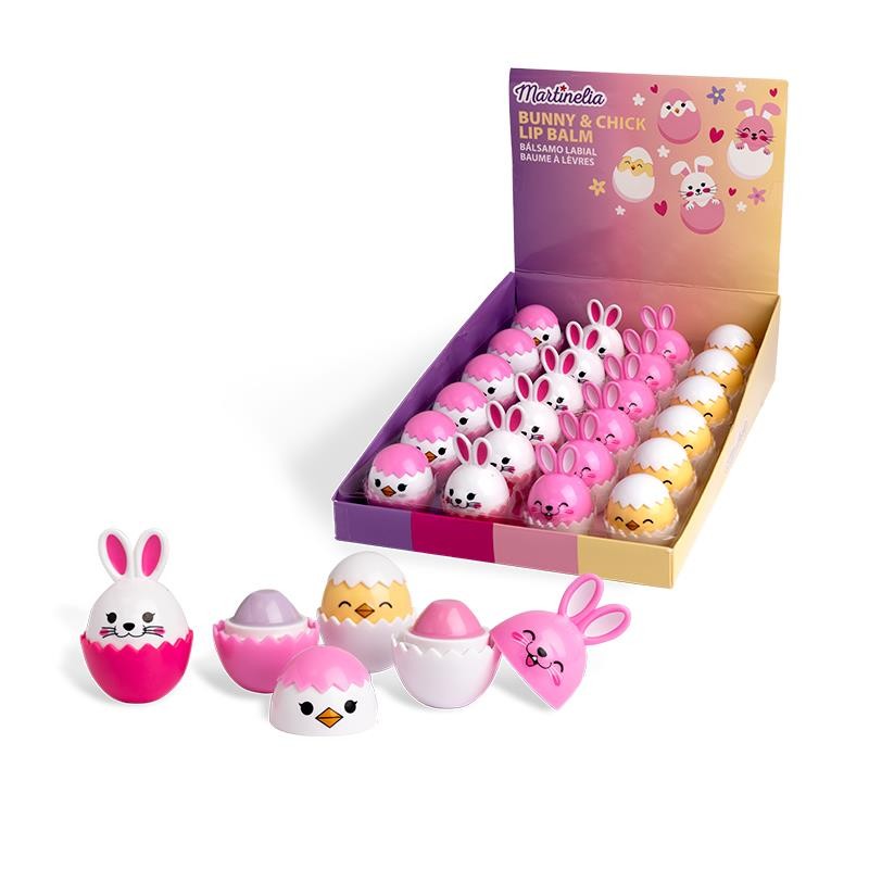 Bálsamos labiales infantiles Bouncy Bunny y Lovely Chick-MA-68032-Martinelia