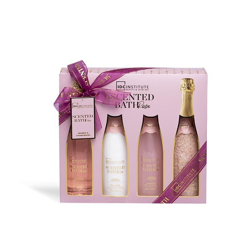 Set regalo de baño champagne rosé-CIDC-12167-IDC INSTITUTE
