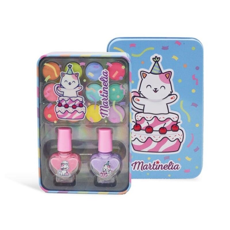 Set de belleza sombras&uñas infantil en cajita metálica yummy-CMA-12043-MARTINELIA