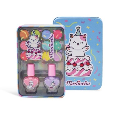 Set de belleza sombras&uñas infantil en cajita metálica yummy-CMA-12043-MARTINELIA