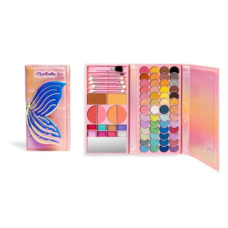 Megapaleta de sombras de ojos infantiles  holográgica 3d sirenas-MA-12112-MARTINELIA