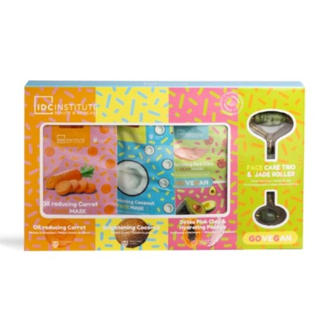 Pack 3 mascarillas faciales y un masajeador facial de piedra jade-IDC-85109-IDC INSTITUTE