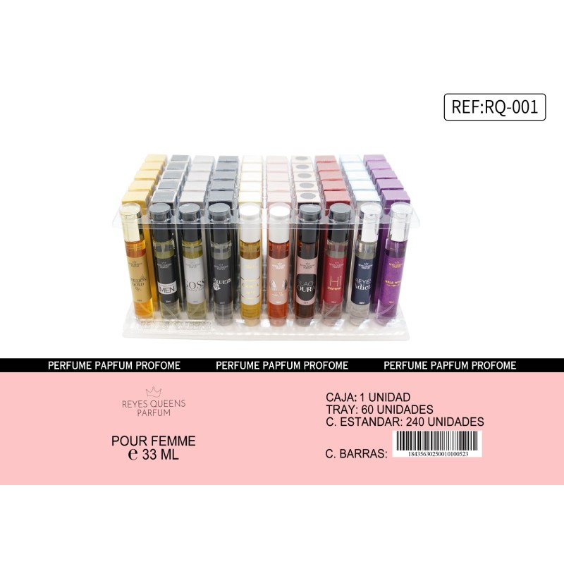 Surtido fragancias 33 ml Pack 60 Unidades-RQ-001P-Reyes Queens