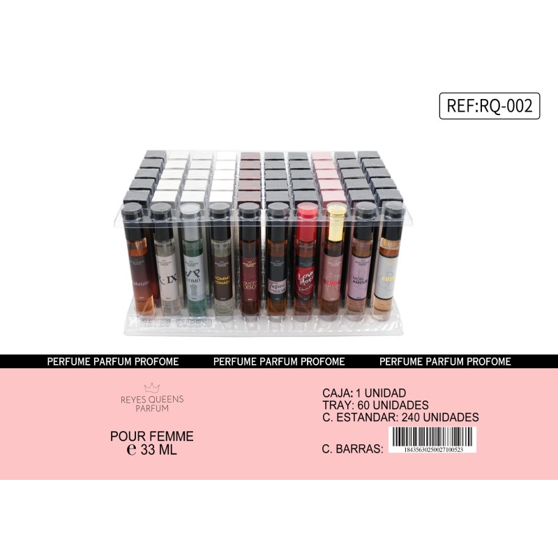 Surtido fragancias 33 ml Pack 60 Unidades-RQ-002P-Reyes Queens