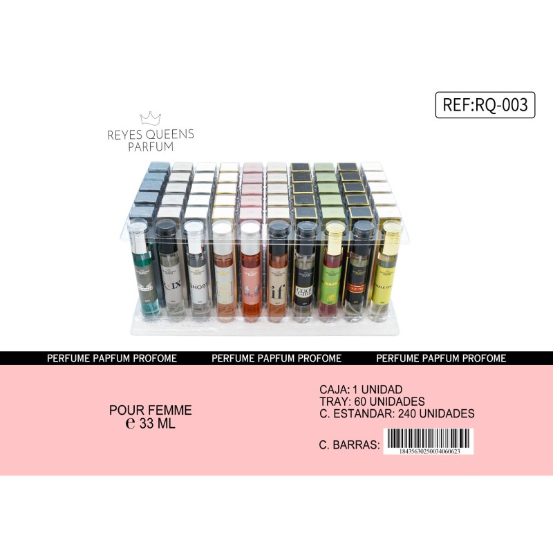 Surtido fragancias 33 ml Pack 60 Unidades-RQ-003P-Reyes Queens