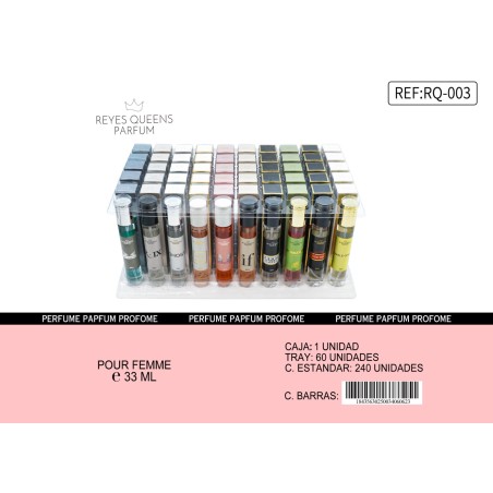 Surtido fragancias 33 ml Pack 60 Unidades-RQ-003P-Reyes Queens