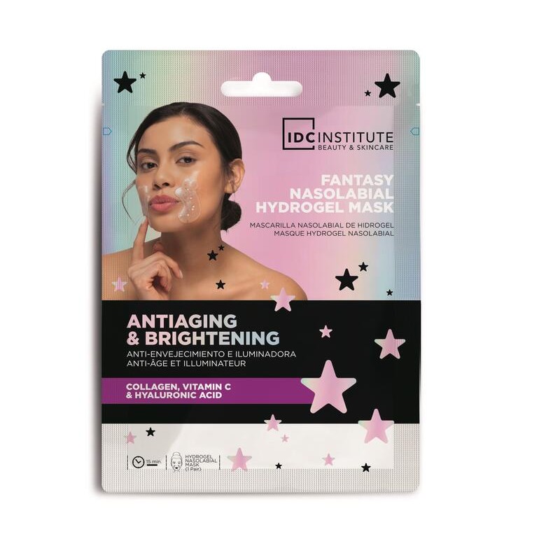Mascarilla para el surco naso-labial de hidrogel con ácido hialurónico, colágeno y vitamina C-CIDC-56161-IDC INSTITUTE