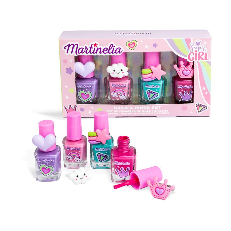 Caja de Esmaltes+Anillo Supergirl-MA-90198-Martinelia