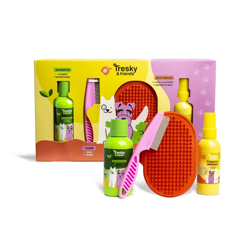 Pack regalo mascotas 4 piezas-IDC-68146-Tresky & Friends