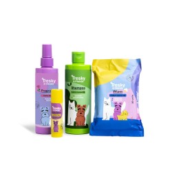 Set de baño mascotas en pack regalo 4 piezas-IDC-42182-Tresky & Friends