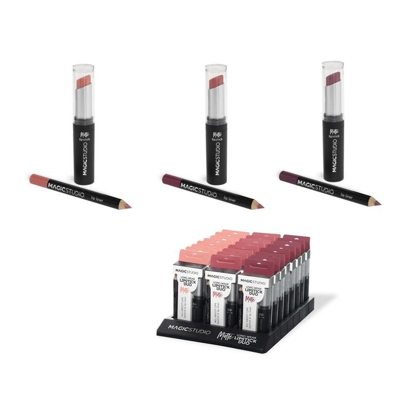 Lápiz labial y delineador de labios  mate magic studio-MS-60722-MAGIC STUDIO