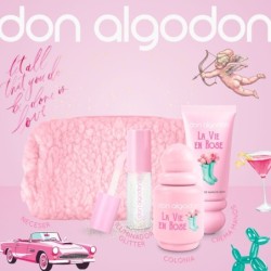 Set mujer la vie en rose don algodón (colonia 30ml + crema manos + iluminador + neceser)-CDA-25781013-Don Algodón