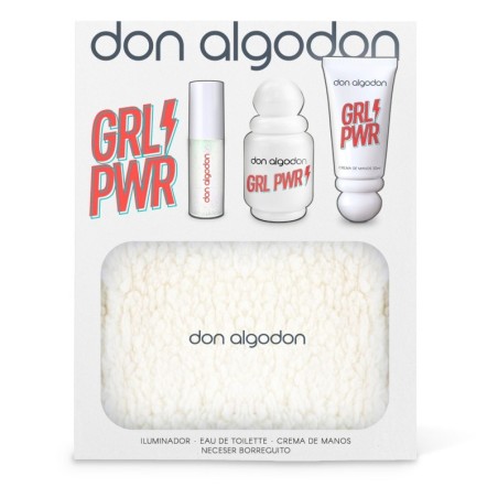 Set mujer girl power don algodón (colonia 30ml + crema manos + iluminador + neceser)-CDA-25781227-Don Algodón