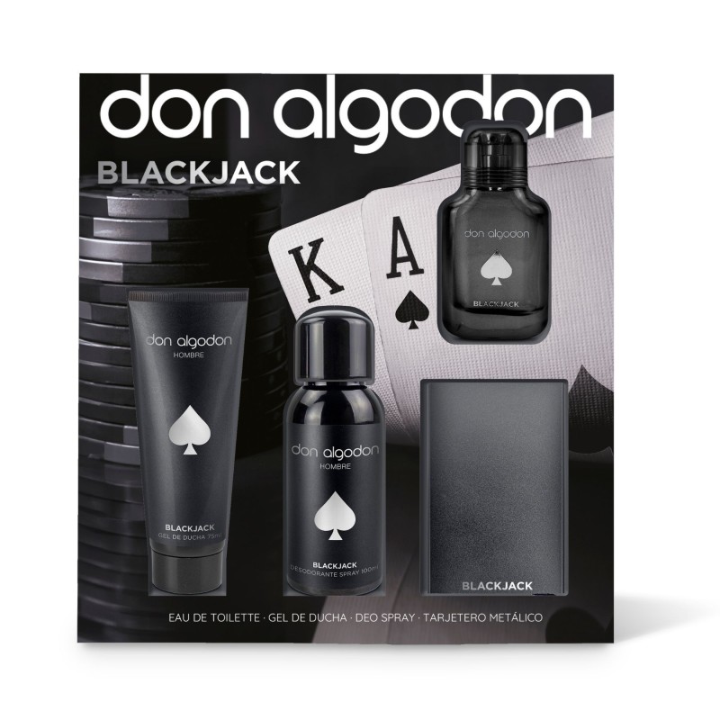 Set hombre black jack (colonia 30ml + shower gel + deo + tarjetero)-CDA-25781229-Don Algodón