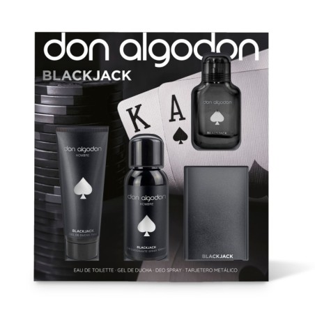 Set hombre black jack (colonia 30ml + shower gel + deo + tarjetero)-CDA-25781229-Don Algodón