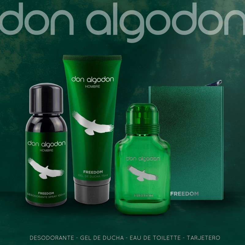 Set hombre freedom (colonia 30ml + shower gel + deo + tarjetero)-CDA-25781231-Don Algodón