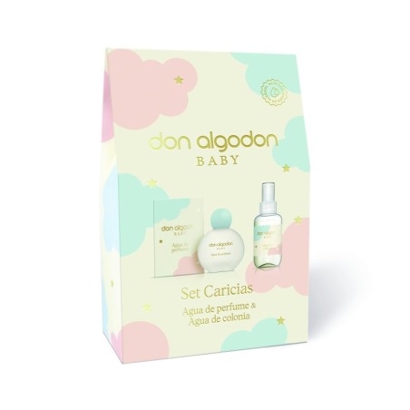 Set caricias don algodón baby perfume 100ml + colonia 100ml en caja regalo-ALM-25100984-Don Algodón
