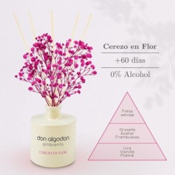 Perfumador mikado don algodon ambients gama floral cerezo en flor 55 ml-DA-10100204-Don Algodón