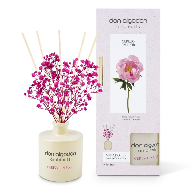 Perfumador mikado don algodon ambients gama floral cerezo en flor 55 ml-DA-10100204-Don Algodón