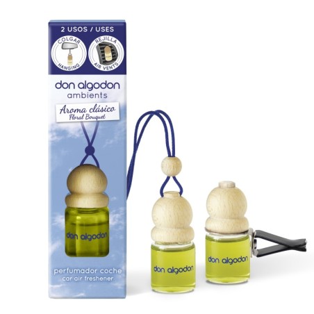 Perfumador coche colgante + pinza don algodón ambients aroma clasico-DA-10100001-Don Algodón