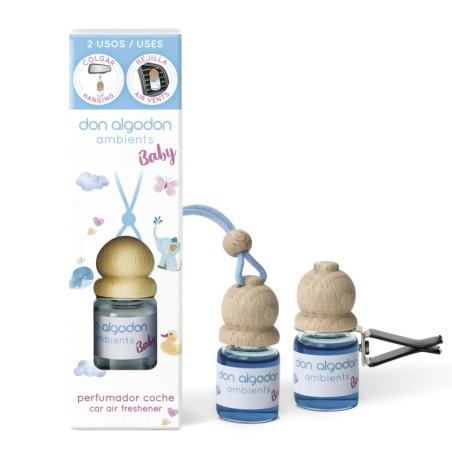 Perfumador coche colgante + pinza don algodón ambients aroma don algodón baby-DA-10100384-Don Algodón