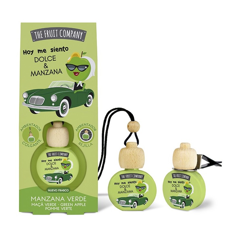 Ambientador coche colgante c/pinza manzana the fruit company-TFC-10130020-The Fruit Company