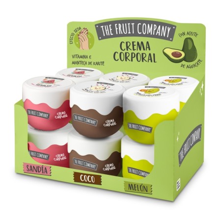 Expositor sobremesa 12 cremas corporales surtidas (4 melón / 4 coco / 4 sandia)-CTFC-25270002-The Fruit Company