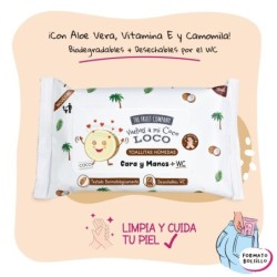 Toallitas humedas coco manos cara + wc 15uds the fruit company-CTFC-10510012-The Fruit Company