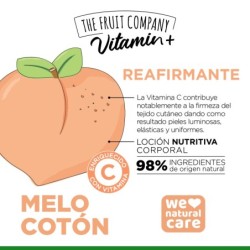 Loción corporal melocoton reafirmante-98% natural 200ml vitamin+ -CTFC-10650075-The Fruit Company