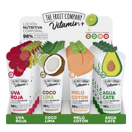 Expositor sobremesa 20 body lotion vitamin 200 ML+ the fruit company-CTFC-25650000-The Fruit Company
