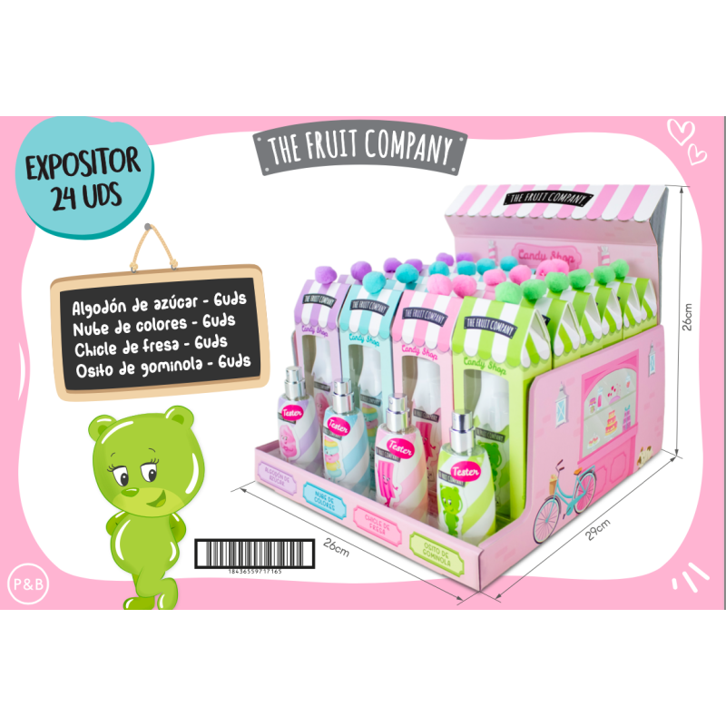 Expositor sobremesa 26x26x29 cm 24uds + 4tester  colonia candy edition-CTFC-25640000-The Fruit Company