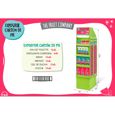 Expositor pie cartón sandia the fruit company-TFC-25570001-The Fruit Company