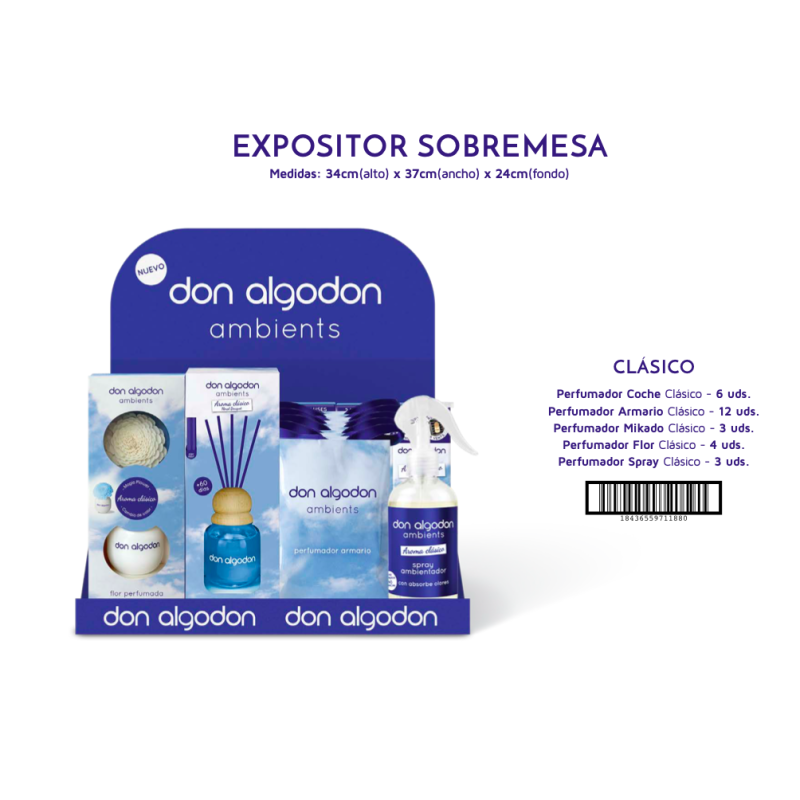 Expositor sobremesa don algodón ambients clasico-DA-25100302-Don Algodón