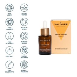Serum facial de vitamina c & ácido hialurónico - 30ml-VAL-12100-valquer