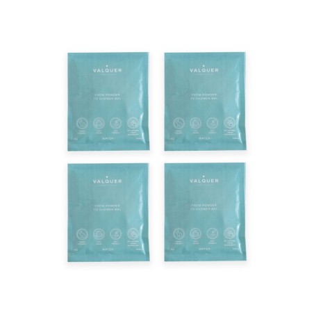 Pack 4 sobres water de 25 gr - valquer shake - gel de baño sostenible-VAL-12118-valquer