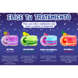 Expositor sobremesa 20 uds mascarillas labiales noche sabores surtidos-CTFC-25850000-The Fruit Company