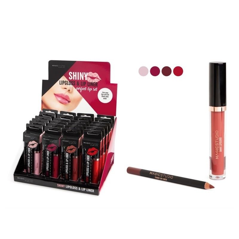 Brillo de labios brillante y delineador de labios magic studio-MS-60750-MAGIC STUDIO