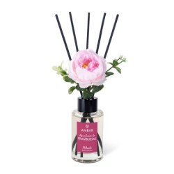 Mikado aguas frescas de frambuesas  rosa c/ flores decorativas 75ml-AMB-10550285-ambar