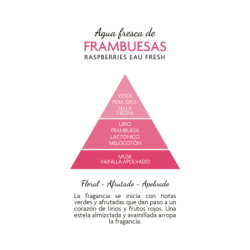 Mikado aguas frescas de frambuesas  rosa c/ flores decorativas 75ml-AMB-10550285-ambar