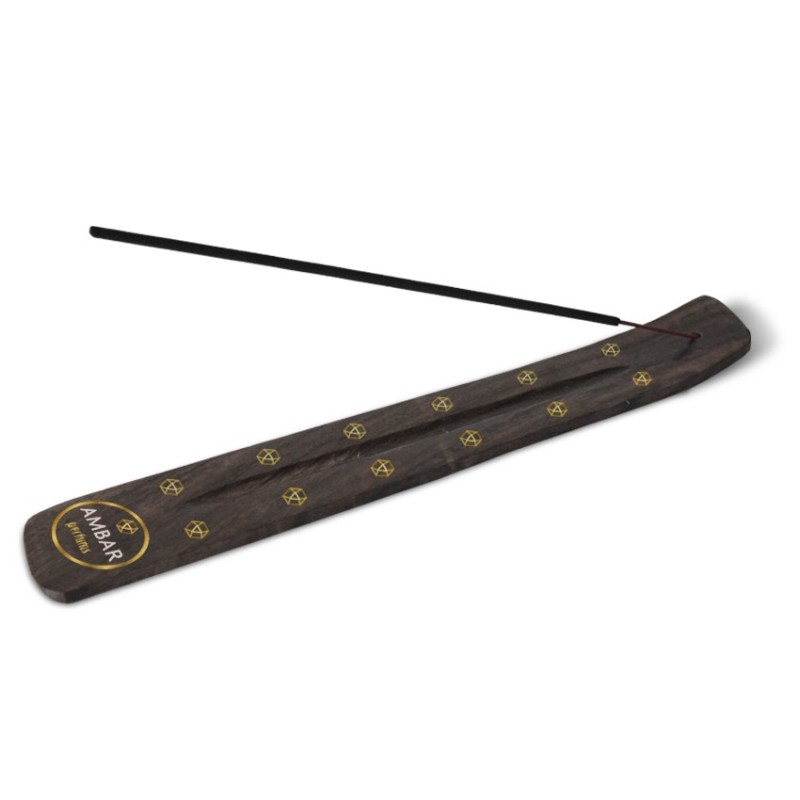 Soporte porta incienso madera metal-AMB-25060200-ambar