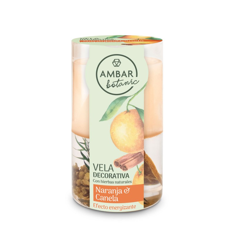 Vela Naranja Canela 130 gr Ambar Botanic-AMB-10530803