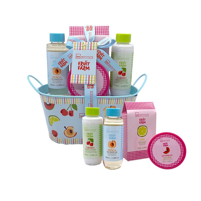 Set regalo en cesta 4 piezas sp Fruit Farm Pamper Tin-IDC-44152