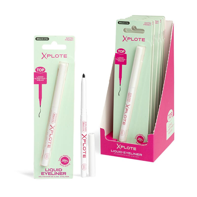 Delineador de ojos retráctil negro de larga duración de Xplote-XP-12194