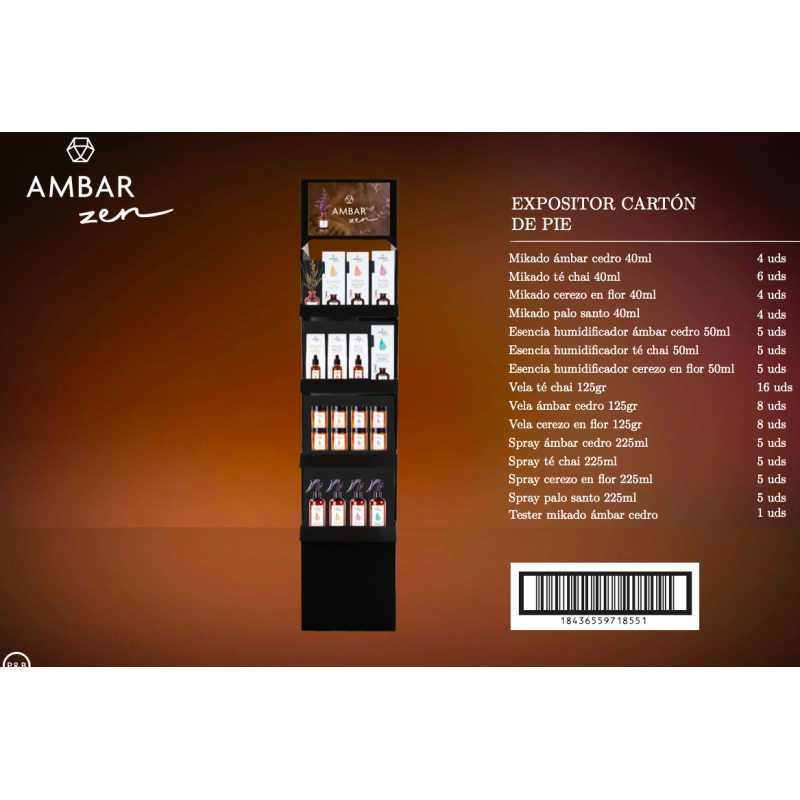 Expositorsitor pie cartón ambar zen-AMB-25700002-ambar