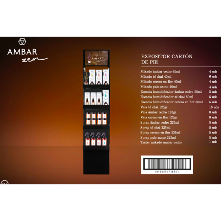 Expositorsitor pie cartón ambar zen-AMB-25700002-ambar