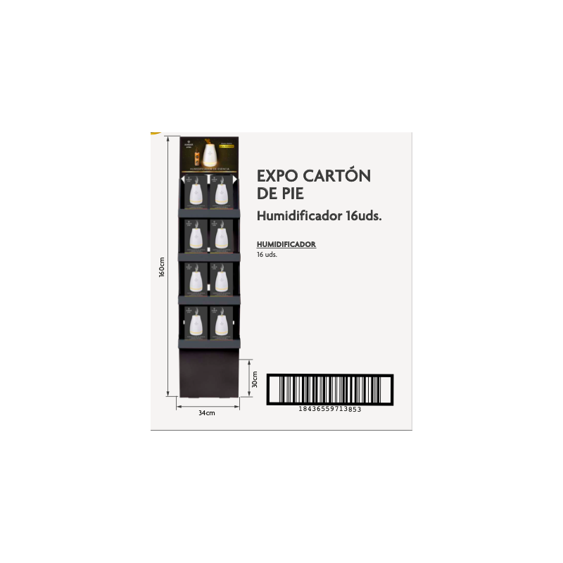 Expositor pie carton (humidificador 1.1)-AMB-25040106-ambar