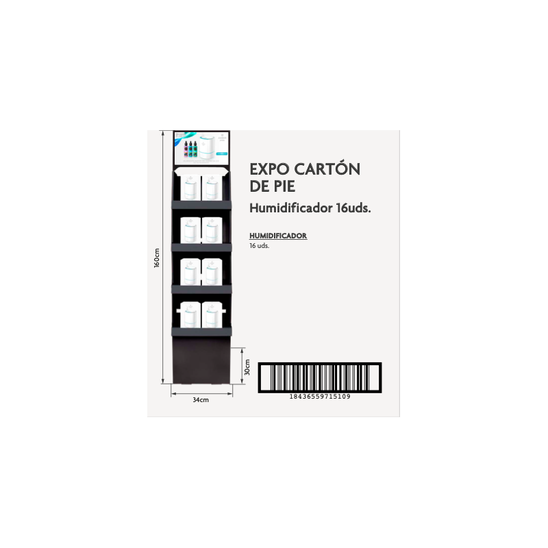 Expositor pie carton (humidificador 2.0)-AMB-25040206-ambar