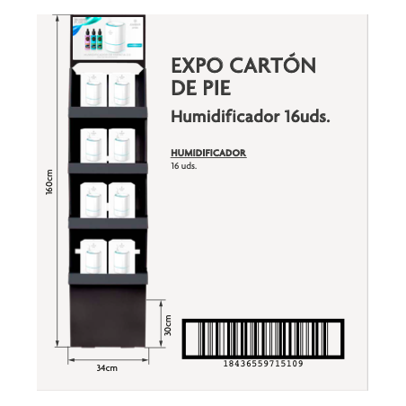 Expositor pie carton (humidificador 2.0)-AMB-25040206-ambar
